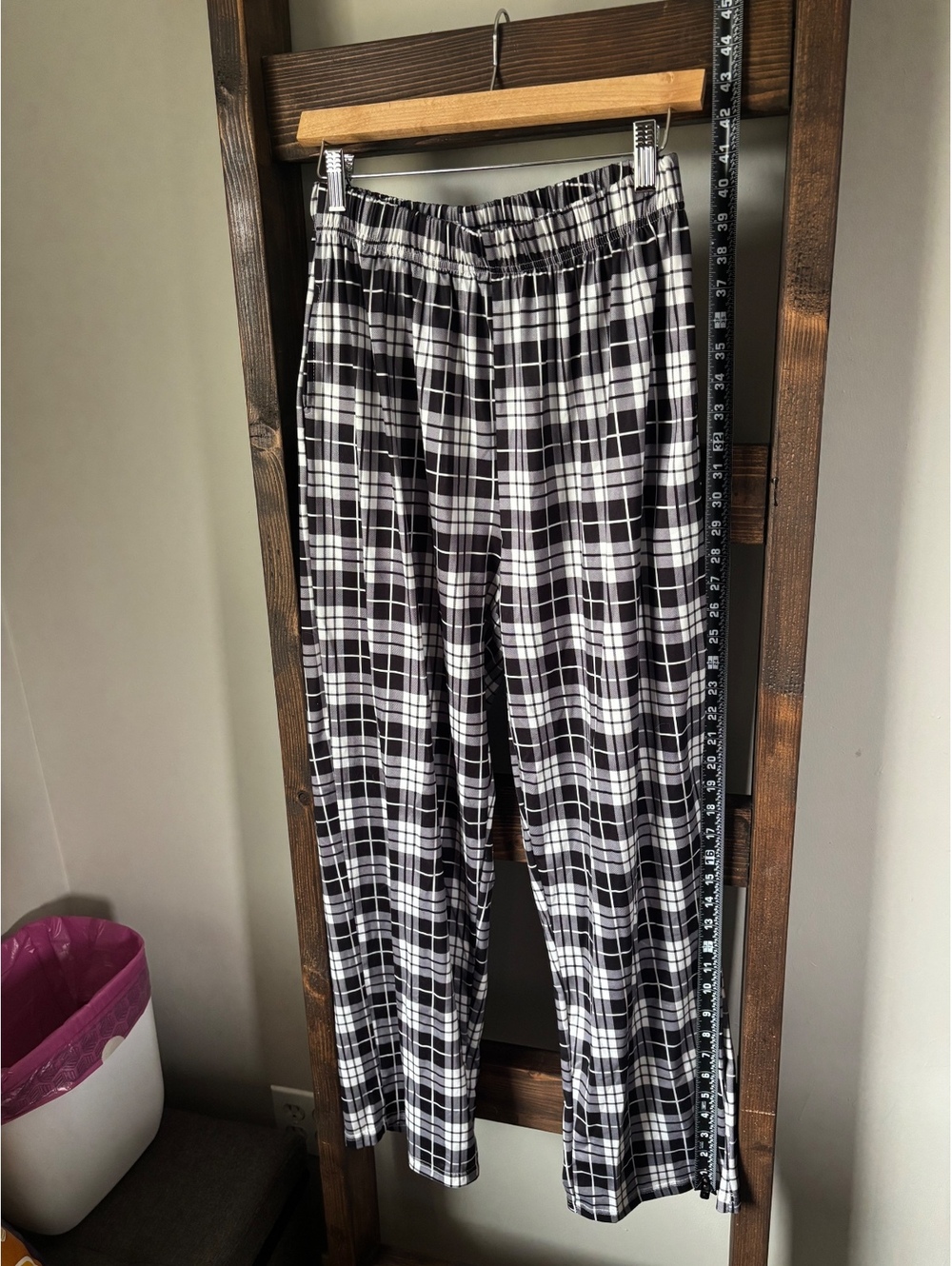 Black & White Plaid Pants - Picture 4 of 7